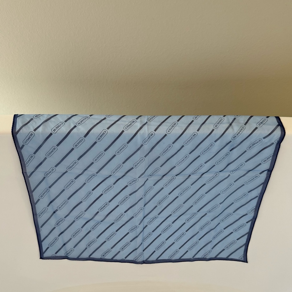Coach Blue and White Scarf